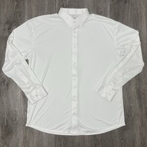 Collars & Co. Shirt Men's 2X-Large White Dress Quattro Flex Stretch Golf Office